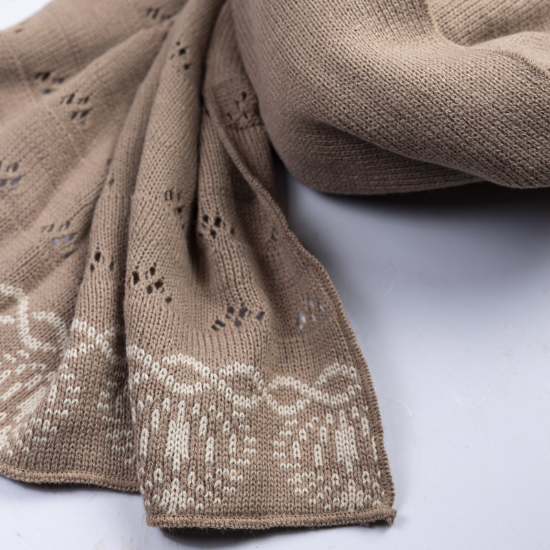 Étole jacquard - Rosace cappuccino