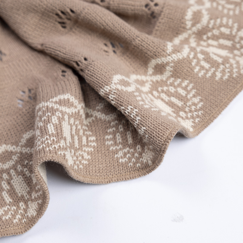 Étole jacquard - Rosace cappuccino