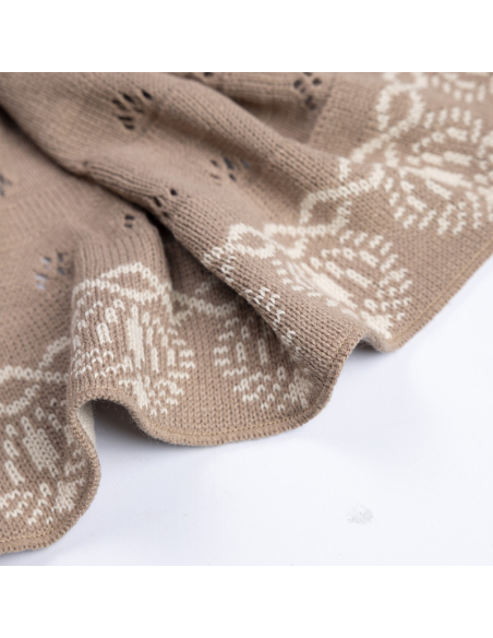 Étole jacquard - Rosace cappuccino