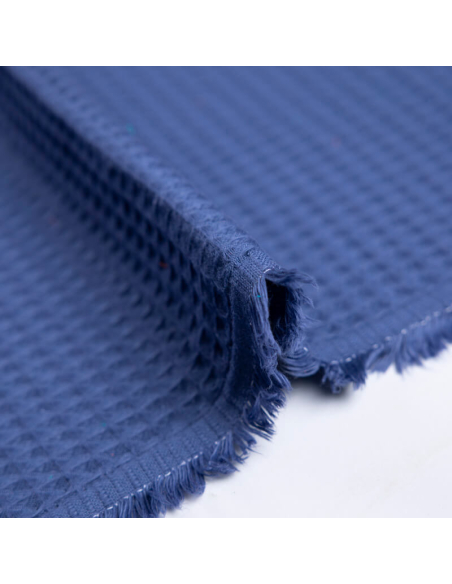 Tissu nid d'abeille – Indigo