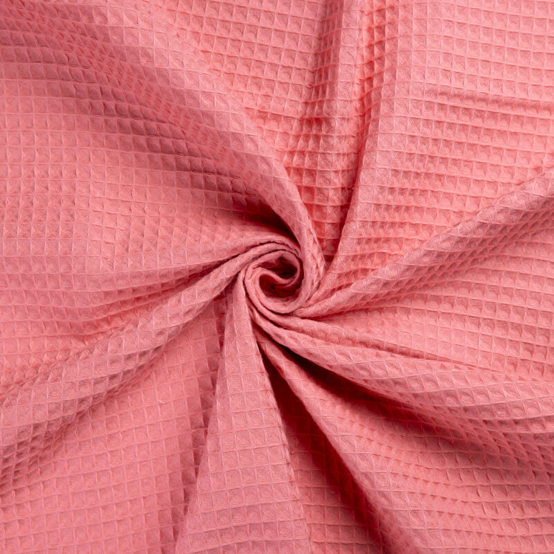 Tissu nid d'abeille – Rose