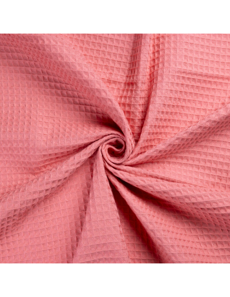 Tissu nid d'abeille – Rose