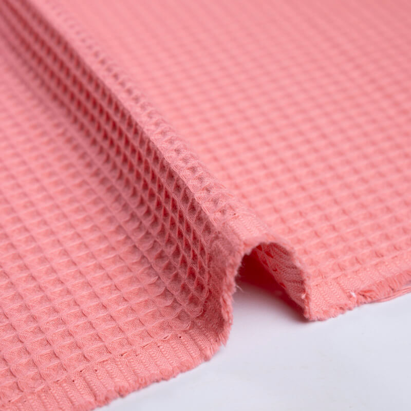 Tissu nid d'abeille – Rose