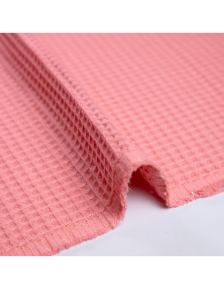 Tissu nid d'abeille – Rose