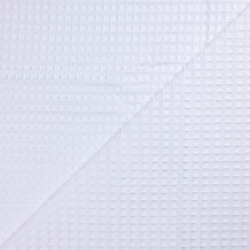 Tissu nid d'abeille – Blanc optique