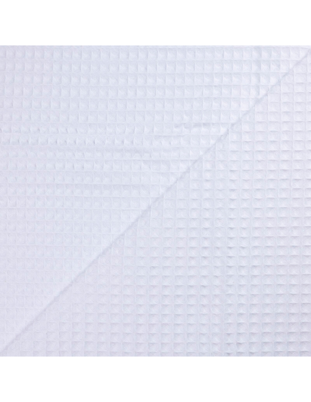 Tissu nid d'abeille – Blanc optique