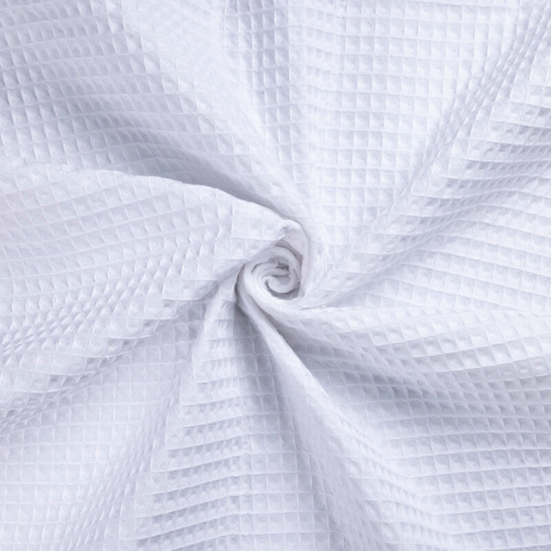 Tissu nid d'abeille – Blanc optique