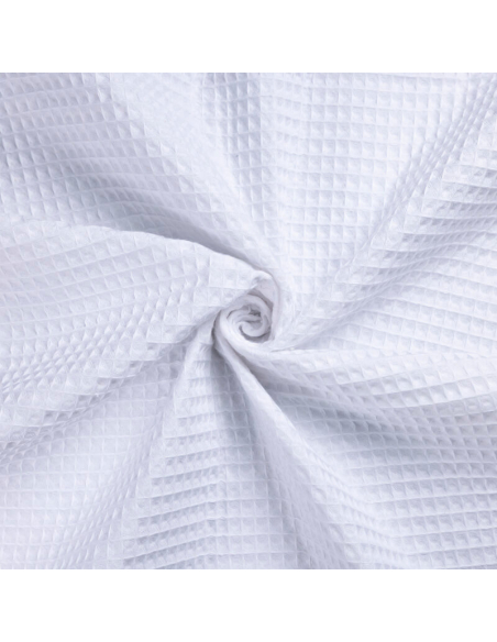 Tissu nid d'abeille – Blanc optique
