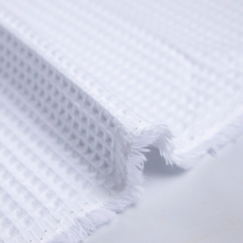 Tissu nid d'abeille – Blanc optique