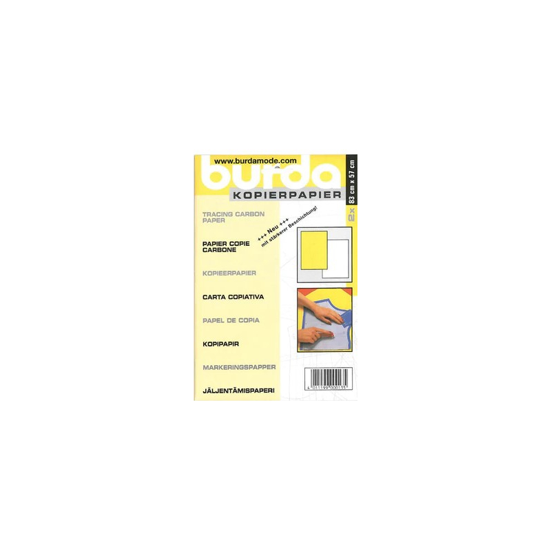 Papier carbone Burda jaune et blanc
