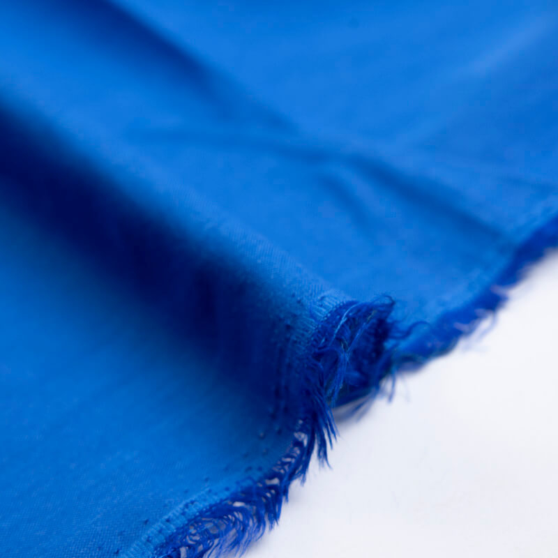 Étoffe 100% viscose – Tissage mini chevron bleu roi