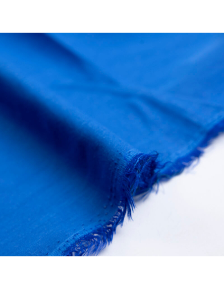 Étoffe 100% viscose – Tissage mini chevron bleu roi