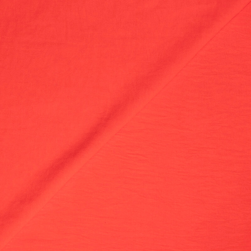 Crêpe froissé – Rouge vermillon