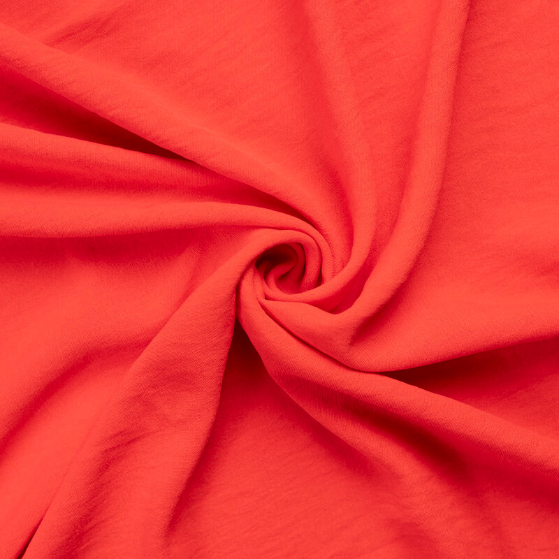 Crêpe froissé – Rouge vermillon