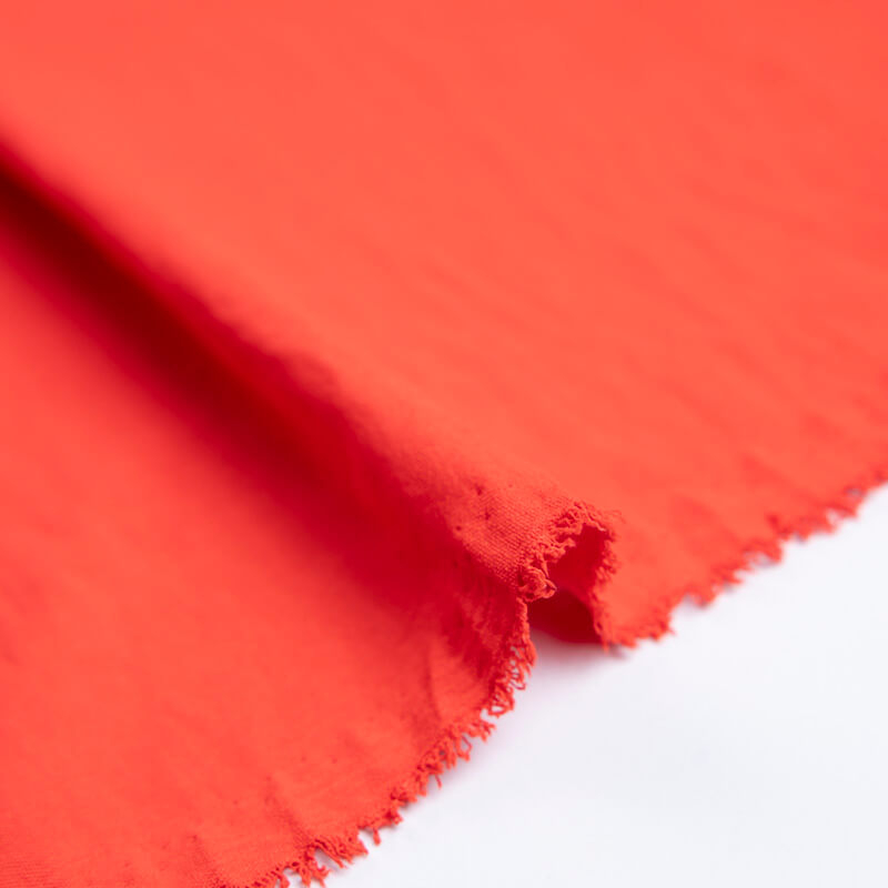 Crêpe froissé – Rouge vermillon