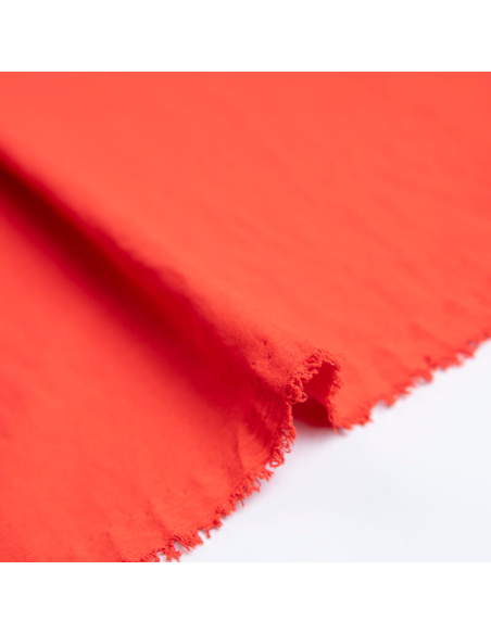 Crêpe froissé – Rouge vermillon