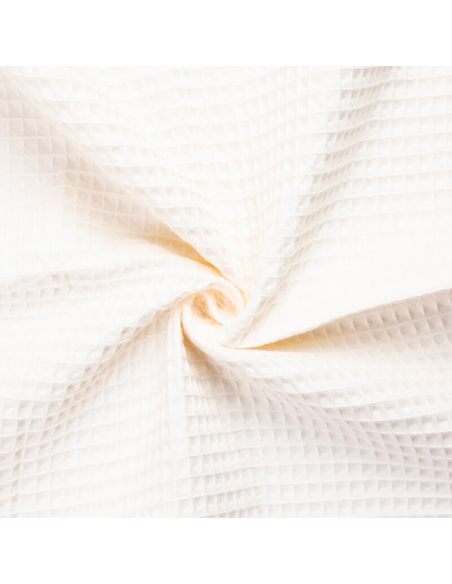 Tissu nid d'abeille – Écru