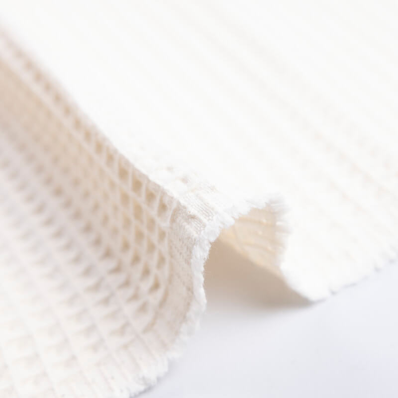 Tissu nid d'abeille – Écru
