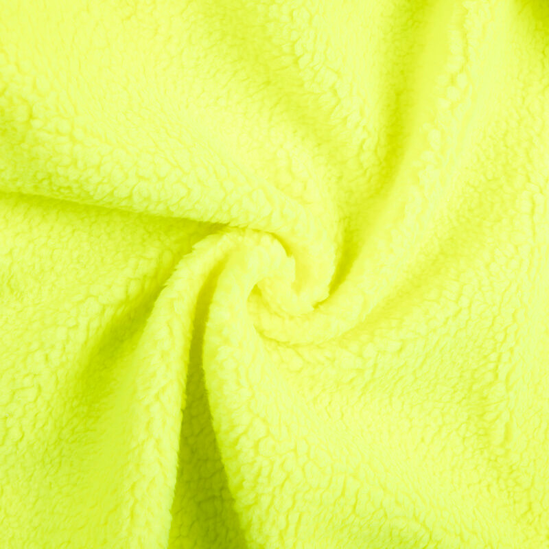 Fausse fourrure mouton (Sherpa) – Jaune fluo