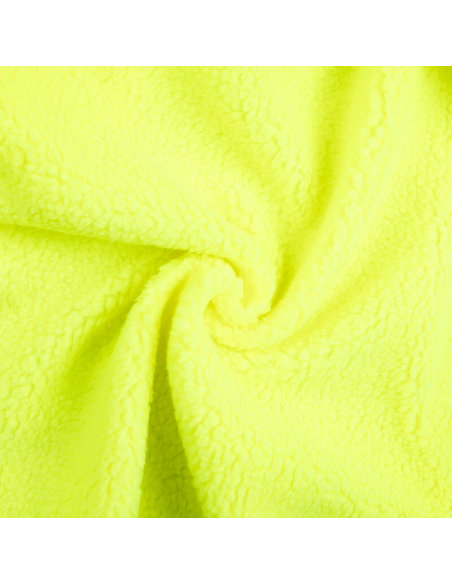 Fausse fourrure mouton (Sherpa) – Jaune fluo