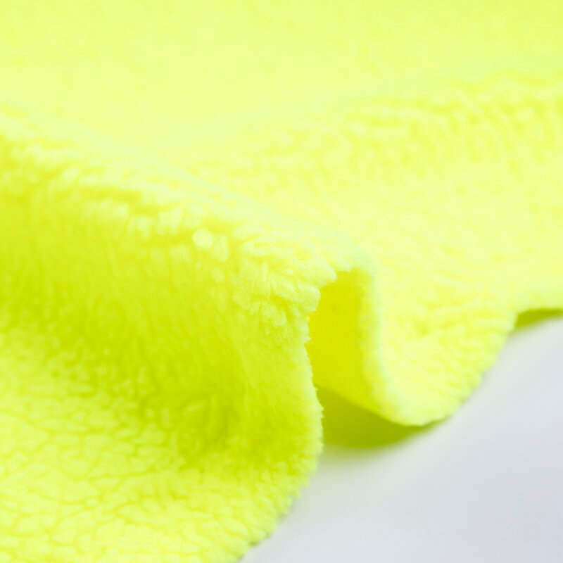 Fausse fourrure mouton (Sherpa) – Jaune fluo