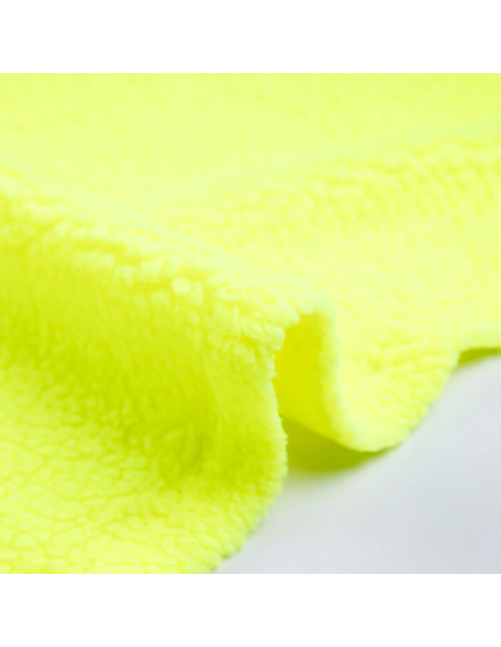 Fausse fourrure mouton (Sherpa) – Jaune fluo