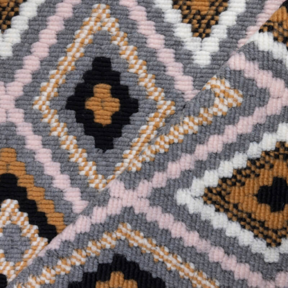 Granny square – Gris rose camel