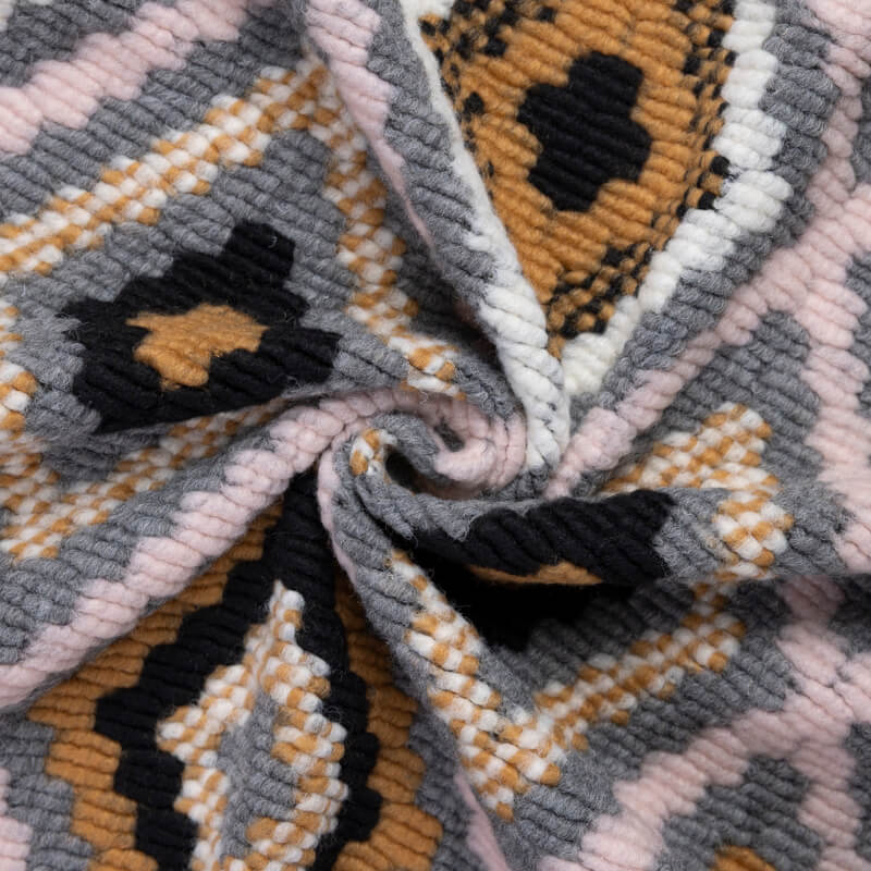 Granny square – Gris rose camel