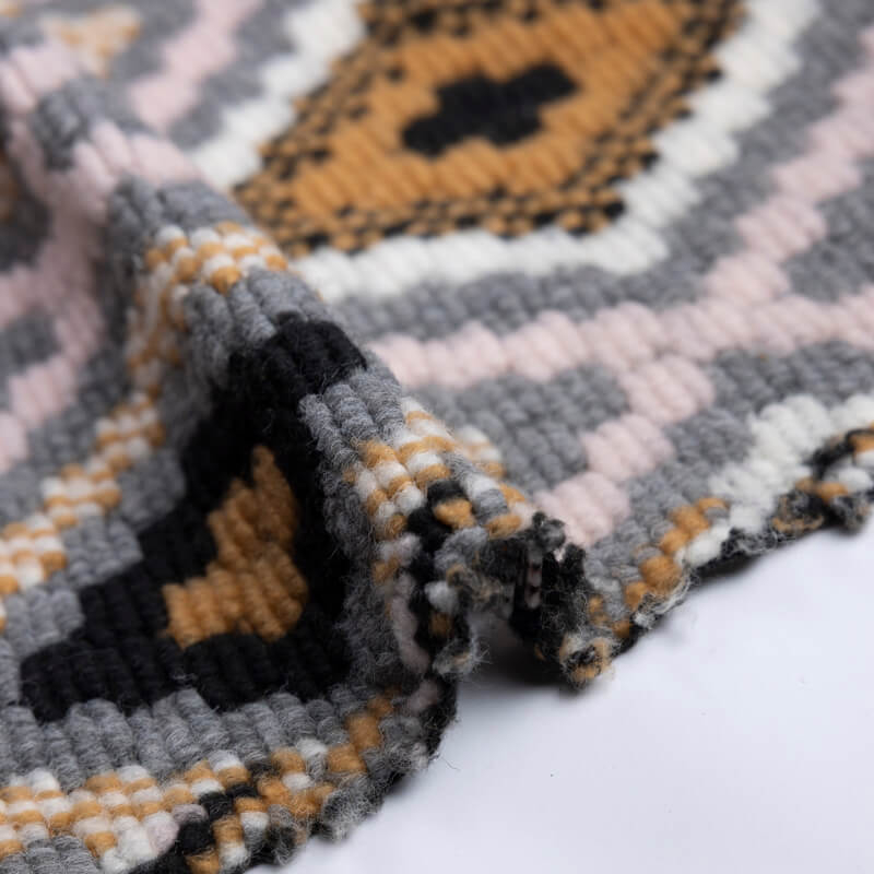 Granny square – Gris rose camel