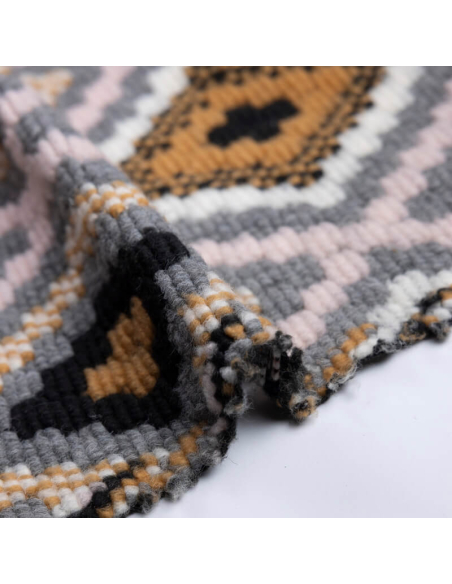 Granny square – Gris rose camel