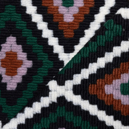 Granny square – Vert forêt & terracotta