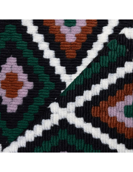 Granny square – Vert forêt & terracotta