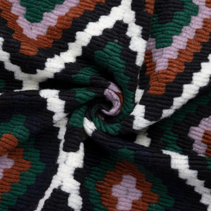 Granny square – Vert forêt & terracotta 2