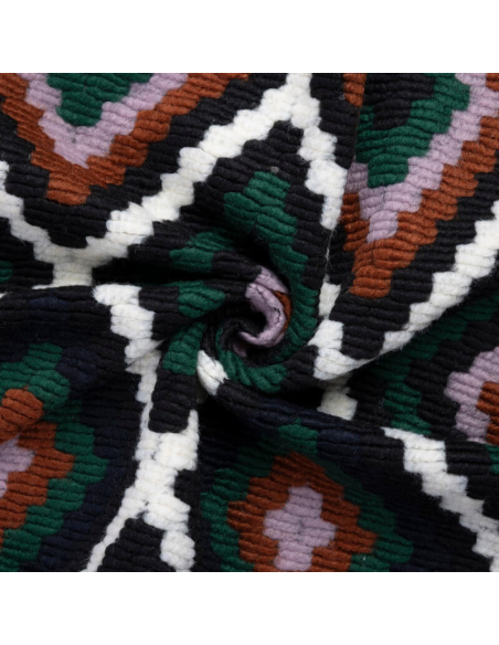 Granny square – Vert forêt & terracotta
