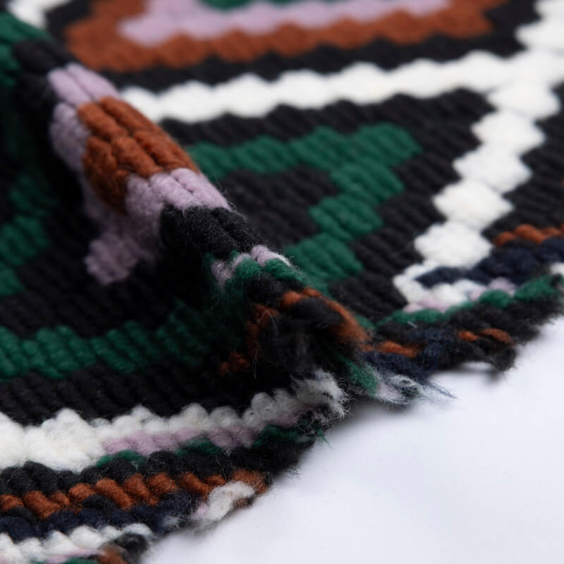 Granny square – Vert forêt & terracotta