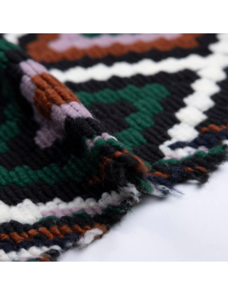 Granny square – Vert forêt & terracotta