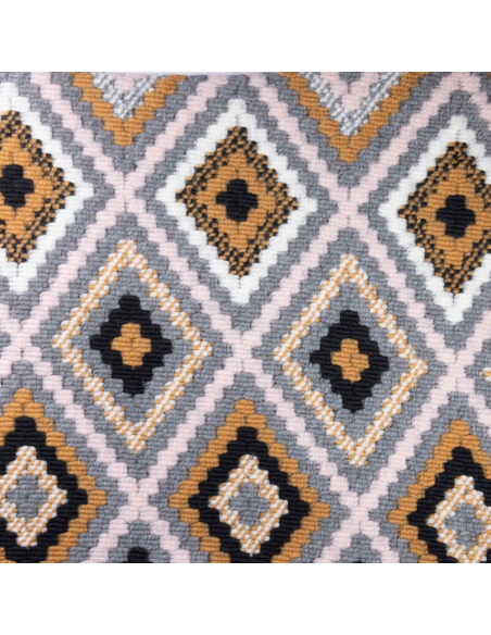 Granny square – Gris rose camel