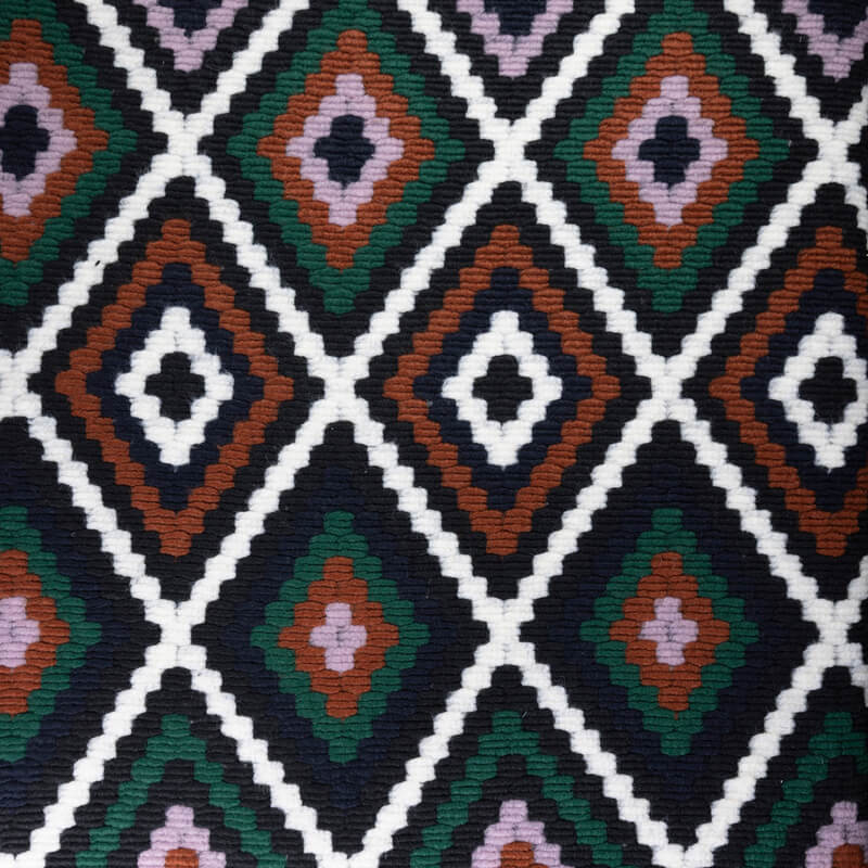 Granny square – Vert forêt & terracotta