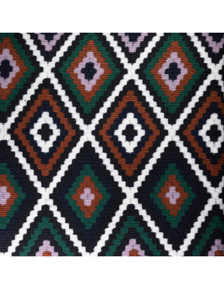 Granny square – Vert forêt & terracotta