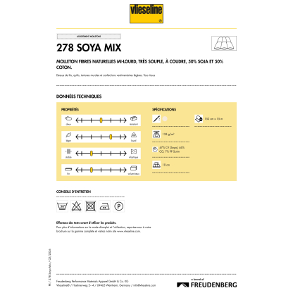 Molleton Vlieseline 278 Soya mix 2