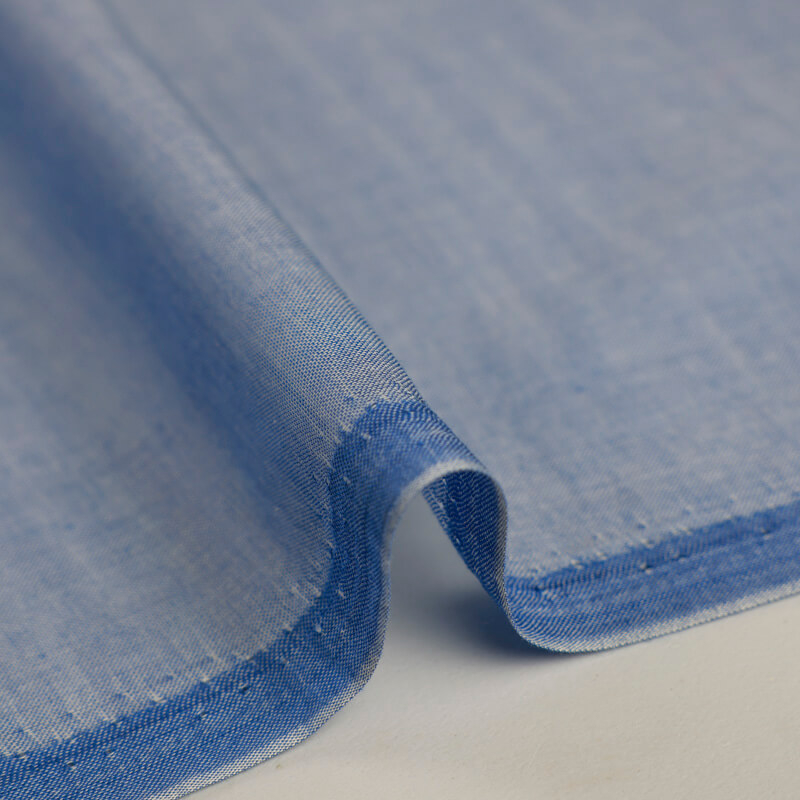 Voile 100% coton chambray – Bleu jean