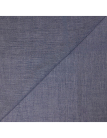 Voile 100% coton chambray – Indigo