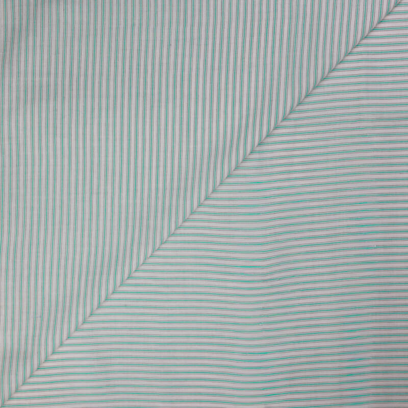 Voile 100% coton – Rayé vert