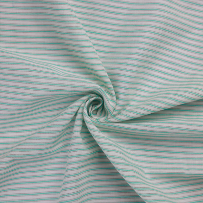 Voile 100% coton – Rayé vert 2
