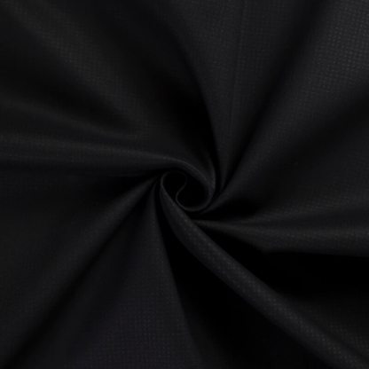 Satin mat coton & élasthanne - Micro motif noir 2