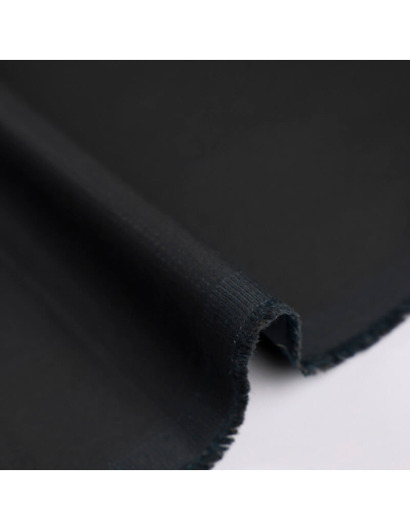 Satin mat coton & élasthanne - Micro motif noir