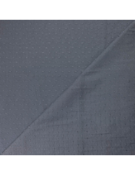 Voile 100% coton plumetis – Gris