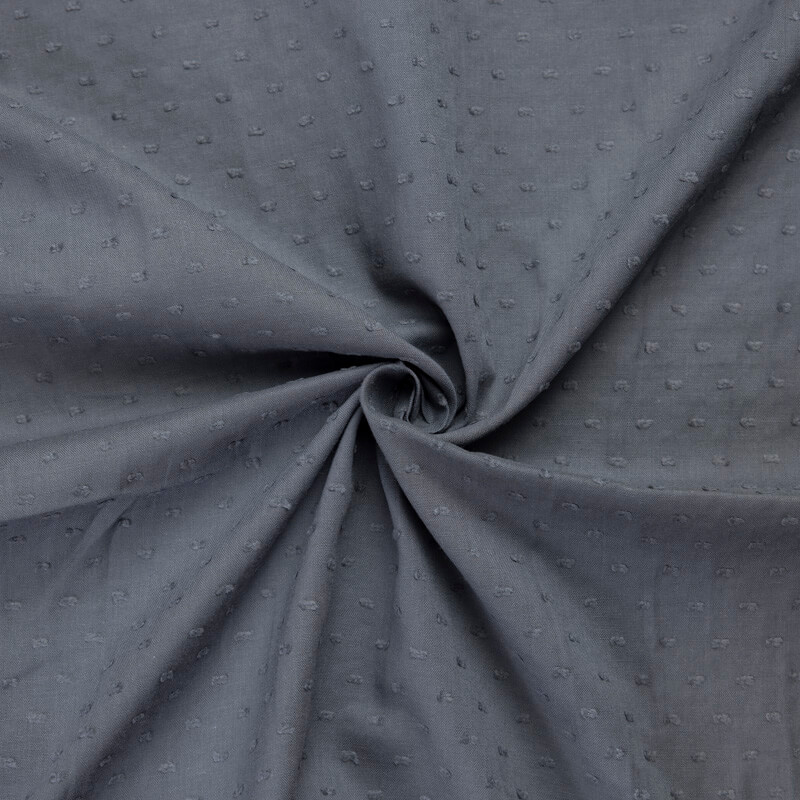 Voile 100% coton plumetis – Gris
