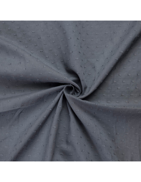 Voile 100% coton plumetis – Gris