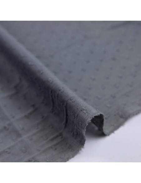 Voile 100% coton plumetis – Gris